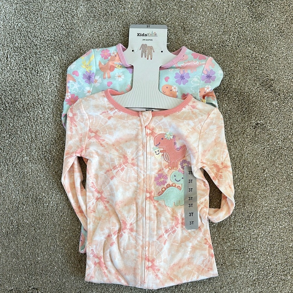 Toddler Girl Footless Zipper Pajamas